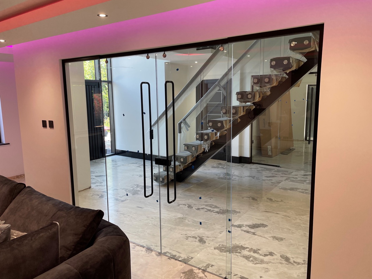 SingleGlazed Glass Doors Compass Partitions Glazed Partitioning