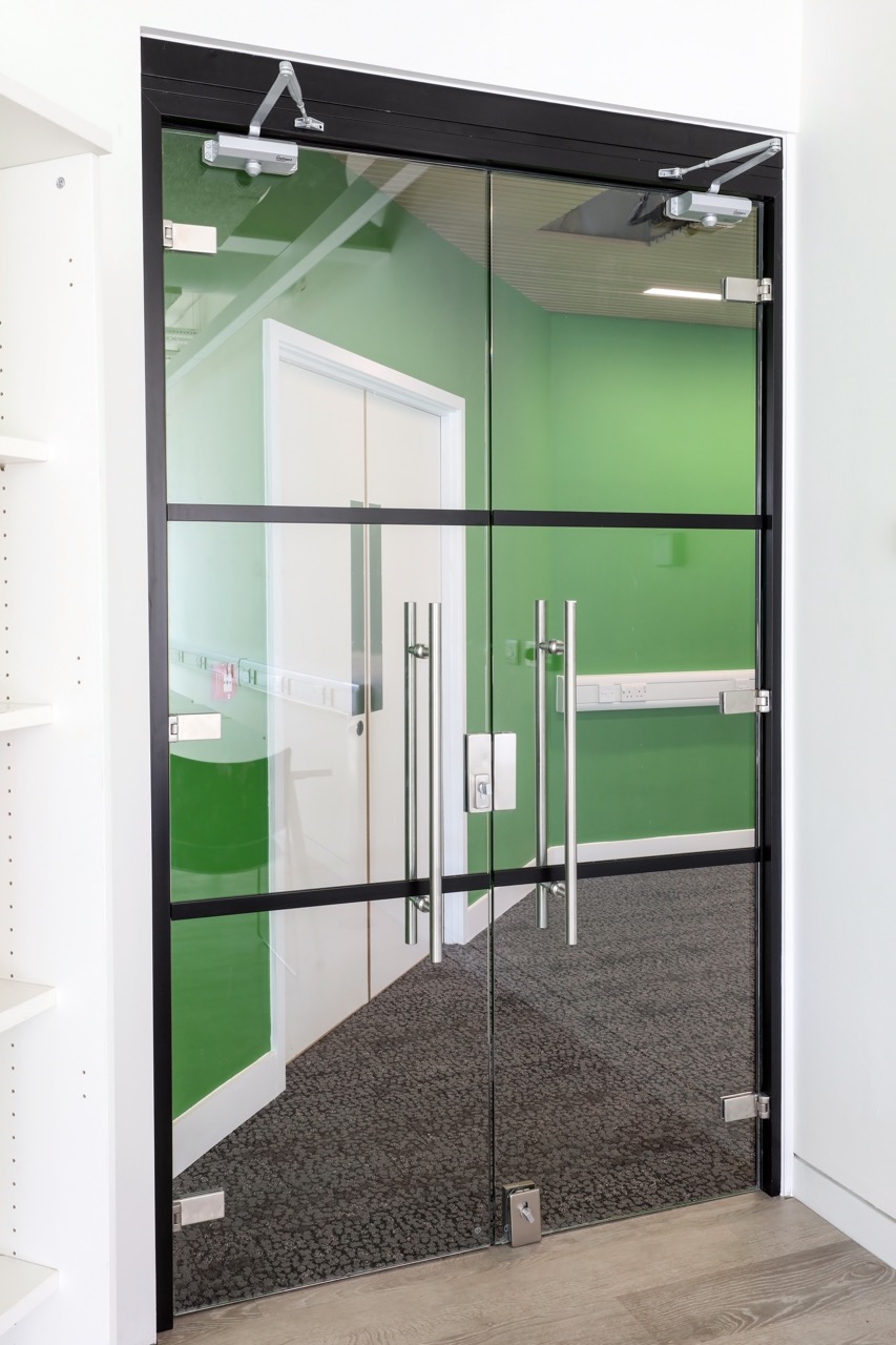 SingleGlazed Glass Doors Compass Partitions Glazed Partitioning